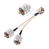 Cable adaptador SO239 a PL259Y RG316 de 15 cm con conector UHF macho a conector UHF doble, dividido 1 en 2