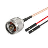 Cable adaptador de extensión de prueba RF RG316 de N macho a doble hembra DuPont (0,5 m)