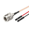 Cable adaptador de extensión de prueba RF RG316 de N hembra a doble DuPont hembra (1 m)