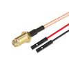 Cable adaptador de extensión de prueba RF SMA hembra a doble DuPont hembra RG316 (0,3 m)