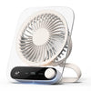 Ventilador de pared de escritorio de 199 velocidades con luz de aromaterapia de algodón con asa (blanco transparente)