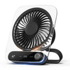 Ventilador de pared de escritorio de 199 velocidades con luz de aromaterapia de algodón con asa (negro transparente)