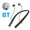 Amplificador de sonido recargable con Bluetooth de 16 canales para colgar en el cuello para personas mayores (negro)