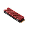 Disipador de calor de aluminio para SSD NVME M.2 2280 de FinalCool para PC de escritorio PS5 (rojo)