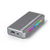 Lector de disco duro Blueendless M.2 Nvme SSD Box de 40 Gbps, especificación: caja USB4 con luces RGB + ventilador