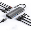 Estación de acoplamiento de red Gigabit HD multifunción tipo C 10 en 1 con DP+HDMI dual 8K de Blueendless