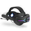 Correa para la cabeza ajustable para Meta Quest 2 VR RGB con batería integrada de 8000 mAh (negro para juegos)