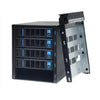 Jaula para disco duro de 5 bahías intercambiable en caliente, compatible con HDD/SSD de 3,5"/2,5" y 3 unidades ópticas de 5,25"