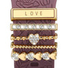 Correa universal para reloj inteligente, anillo decorativo de metal, accesorios (LOVE Gold)