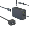 Cargador rápido para Microsoft Surface Laptop de 65 W, 15 V, 4 A, con puerto USB-A de 5 V, 1 A, adaptador de CA, enchufe estadounidense.