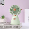 Mini ventilador de escritorio de 100 velocidades para dormitorio de estudiantes, portátil, recargable por USB, pequeño (verde)