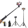 Trípode para selfies con cámara de teléfono YUNTENG 1688L de 16,5 a 77 pulgadas con control remoto Bluetooth (negro)