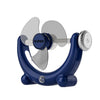 Ventilador multifuncional, ligero, con sonido, gran potencia eólica, con luz, montado en la pared, de larga duración, para escritorio, pequeño ventilador de techo, color: azul recargable.