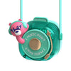 Ventilador de cuello Givelong con cordón para DJ, pequeño, recargable por USB, compacto, portátil y sin aspas (oso genial)
