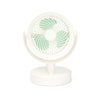 Ventilador de escritorio para exteriores, para estudiantes, oficina, portátil, recargable por USB, pequeño, sin luz (blanco)