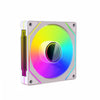 Ventilador Prism 4RRO para caja de ordenador, 12 cm, ARGB, sincronización PWM, silencioso (marco blanco frontal)