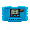 Controlador de carga solar de plomo-ácido de litio de 10 A, 12 V y 24 V, controlador fotovoltaico PWM con pantalla LCD