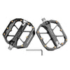 Pedales de bicicleta RACEWORK D029 CNC con triple rodamiento, huecos y antideslizantes (negros)