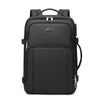 Mochila antirrobo Wiersaam para portátil de 15,6 pulgadas para hombre, con puertos de carga USB y tipo C (negra)