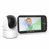 Monitor de bebé con visión nocturna automática y pantalla LCD de 5 pulgadas con enchufe europeo