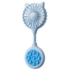 Mini ventilador con ventosa, recargable por USB, portátil y plegable (azul)