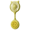 Mini ventilador de ventosa, recargable por USB, portátil y plegable (amarillo)