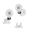 Ventilador de escritorio portátil plegable con rotación de 360 grados, recargable y montado en la pared (blanco)