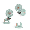 Ventilador de escritorio portátil plegable con rotación de 360 grados, recargable y montado en la pared (verde)
