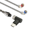 Cable de actualización para auriculares CVJ TS800 de ocho hilos, con conectores de audio intercambiables, chapado en cobre y plata, tipo C de 0,75 mm