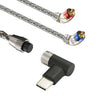 Cable de actualización para auriculares CVJ TS800 de ocho hilos con conectores de audio intercambiables chapados en cobre y plata, estilo: Tipo C MMCX