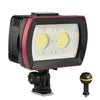 Sea Frogs SL-21 - Linterna de vídeo impermeable de 3500 lúmenes y 40 m/130 pies para fotografía de buceo (negra)