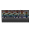 iMICE GK-600 Teclado mecánico para juegos de metal RGB con cable USB y reposamanos