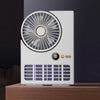 Ventilador eléctrico doméstico 2 en 1, lámpara antimosquitos, ventilador de escritorio digital LED, color blanco de 3000 mAh