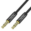 Cable auxiliar de audio VegGieg de 3,5 mm macho a macho para teléfono, ordenador, coche, auriculares, cable de conexión de audio, longitud: 1 m (negro)