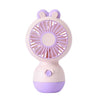 Ventilador de escritorio con bonito diseño de conejo de dibujos animados para niños, regalo genial de verano, ventilador de mano recargable (rosa)