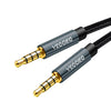 Cable auxiliar de audio para coche VegGieg de 3,5 mm (macho a macho) para teléfono, ordenador, amplificador estéreo, auriculares, longitud: 3 m (trenzado)