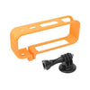 Estuche protector expandible CQT para cámara Insta360 X5 360, a prueba de golpes, horizontal, color naranja