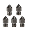 Boquilla de acero endurecido MK8 de 1,75/0,3 mm, resistente a altas temperaturas, para extrusor de impresora 3D, hotend, paquete de 5 unidades