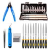 Kit de herramientas para impresora 3D 36 en 1: herramientas de limpieza, cuchillo de tallado, lima, recortadora de bordes y suministros de pulido.