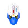 Ratón para juegos MKESPN con cable + 2.4G, modo dual, 10 000 DPI, tipo C, carga rápida, luz RGB, macros programables (azul y blanco)