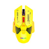 Ratón para juegos MKESPN con cable + 2.4G, modo dual, 10 000 DPI, tipo C, carga rápida, luz RGB, macros programables (amarillo)