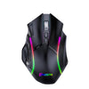 Ratón inalámbrico para juegos MKESPN W605 de triple modo, 24 000 DPI, 12 teclas y personalización de macros (negro)