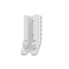 Organizador de pilas de pared con capacidad para 10 pilas AA y 10 pilas AAA. Ahorra espacio (blanco).
