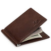 HUMERPAUL BP827 Cartera de cuero sencilla y ligera para hombre (marrón)