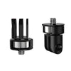 Adaptador de tres ranuras TFSM065 para cámara, conector giratorio de 360 grados, adaptador de trípode de 1/4 de pulgada