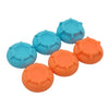 Tapa de silicona para joystick de Nintendo Switch 2, protección de teclas 6 en 1 (naranja y azul)