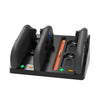 Base de carga 4 en 1 para Nintendo Switch, 2 Joy-Con, carga para 4 mandos y 4 ranuras para tarjetas de memoria