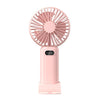 Ventilador pequeño portátil con 5 velocidades de viento y carga USB con soporte de escritorio (rosa)