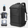 Mochila de negocios expandible Tigernu para portátil de 17 pulgadas, bolsillos con separación de humedad y seco, aspiradora negra con bomba