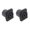 2 conectores de altavoz de cuatro núcleos con pieza de hierro (negro)